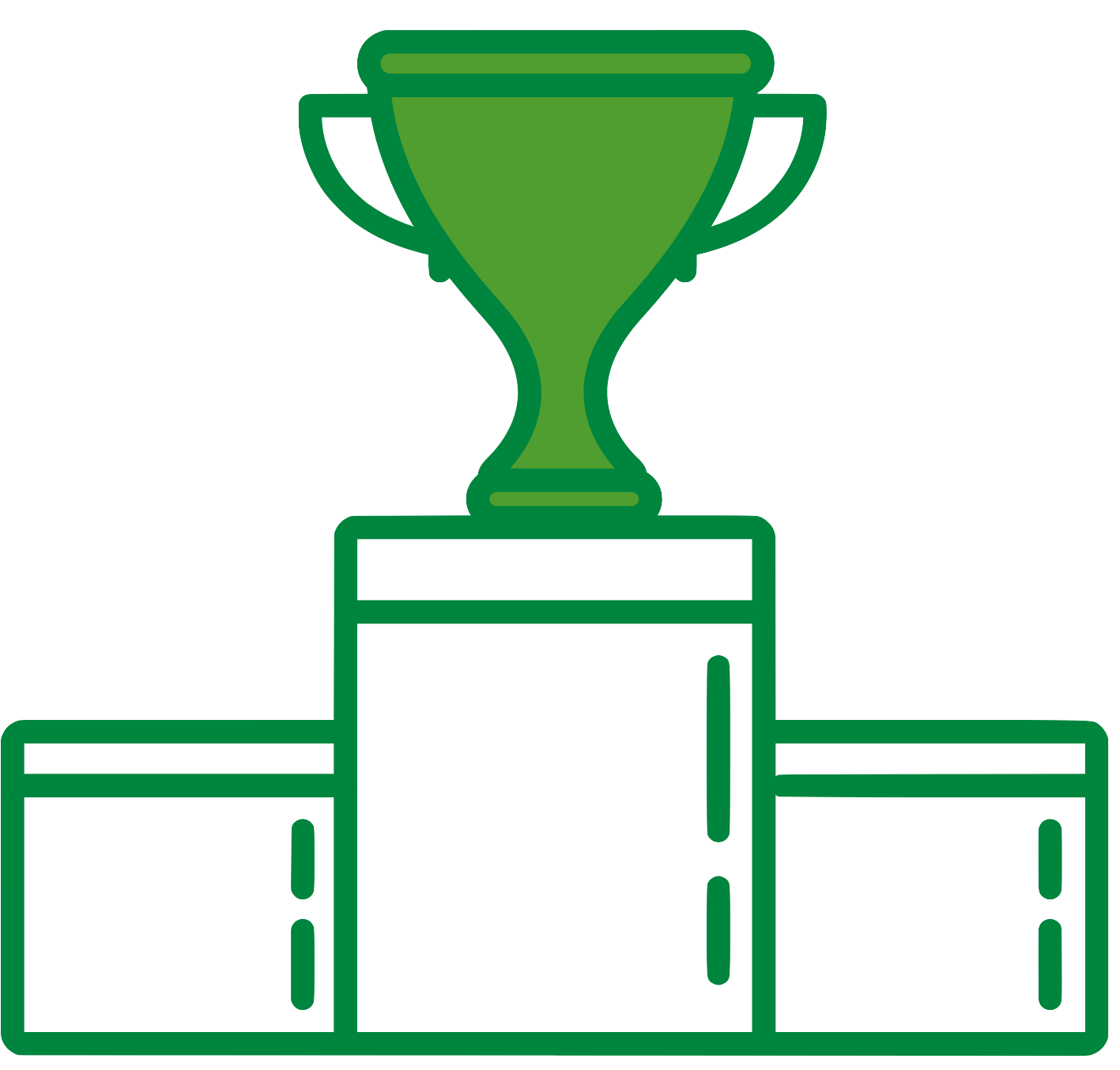 Trophy on a pedestal